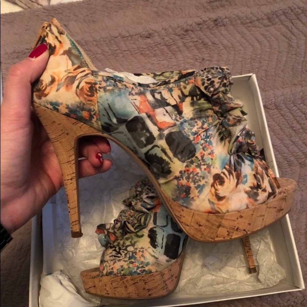 Chinese Laundry animal print heels